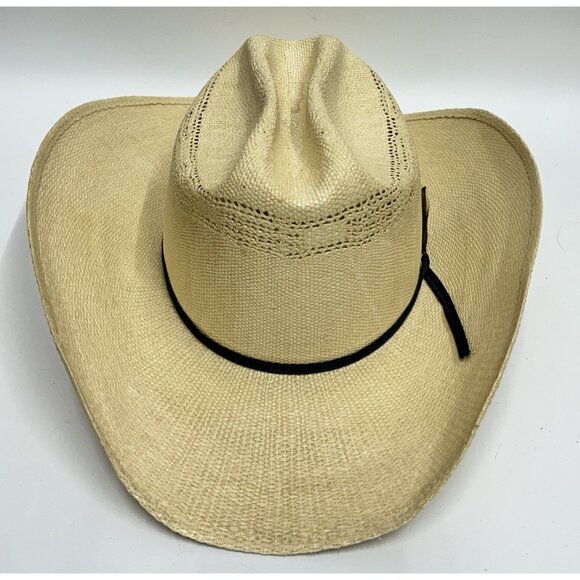 Stetson Cattleman Cowboy Hat Size 7 1/4 Feather In Band Natural Rodeo Festival - Picture 3 of 13